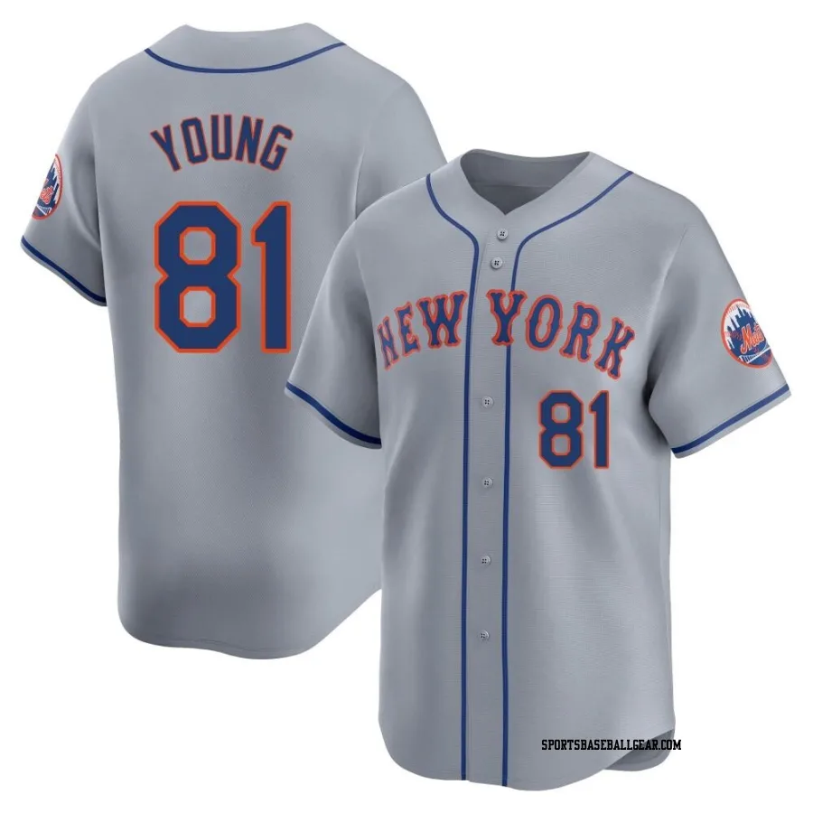 Danny Young Youth New York Mets Gray Limited Away Jersey