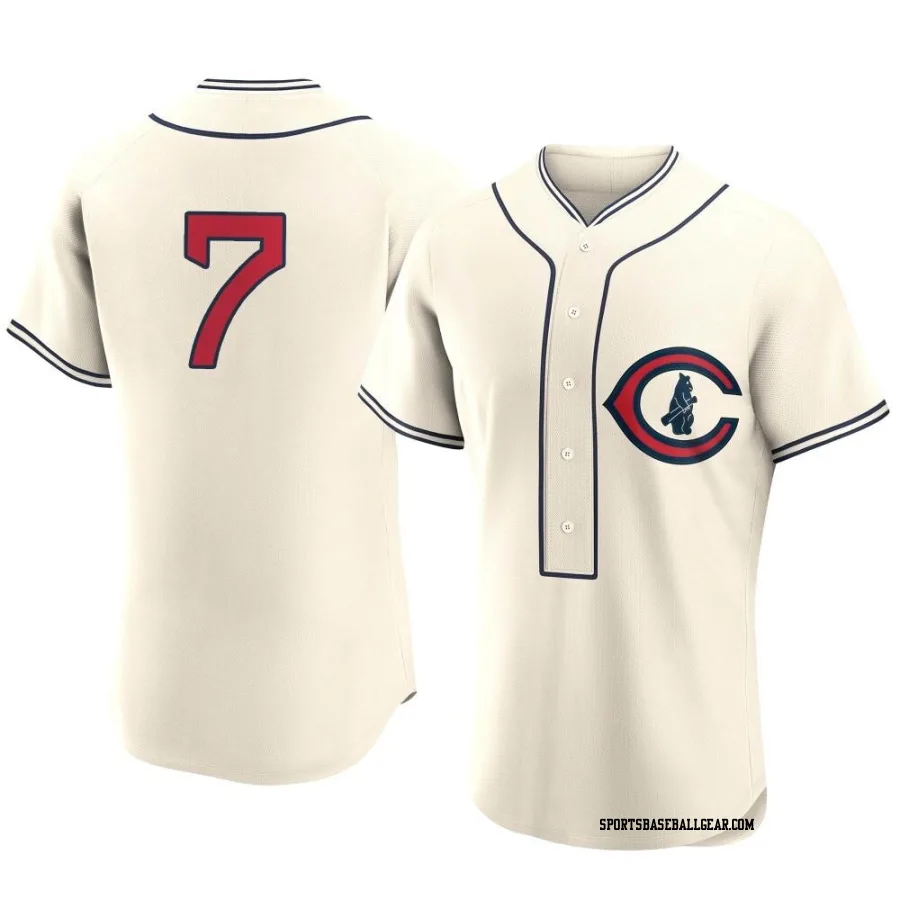 Dansby Swanson Men's Chicago Cubs Cream Authentic 2022 Field Of Dreams Jersey