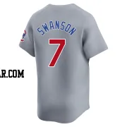 Dansby Swanson Men's Chicago Cubs Gray Limited Road Jersey