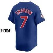 Dansby Swanson Men's Chicago Cubs Royal Limited Alternate Jersey