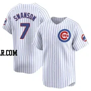 Dansby Swanson Men's Chicago Cubs White Limited Home Jersey