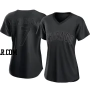 Dansby Swanson Women's Chicago Cubs Black Replica Pitch Fashion Jersey