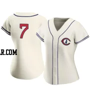 Dansby Swanson Women's Chicago Cubs Cream Authentic 2022 Field Of Dreams Jersey