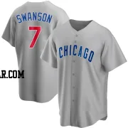 Dansby Swanson Youth Chicago Cubs Gray Replica Road Jersey