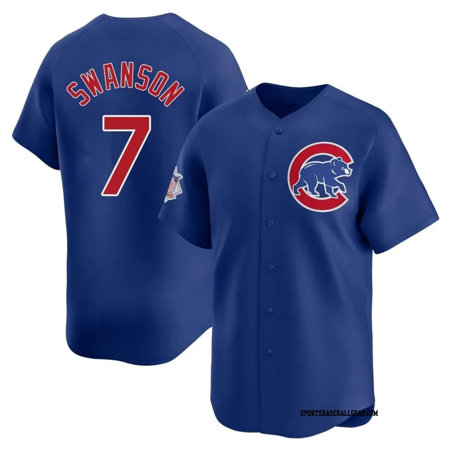 Dansby Swanson Youth Chicago Cubs Royal Limited Alternate Jersey