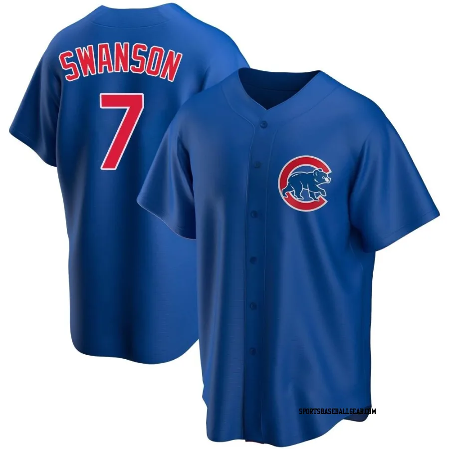 Dansby Swanson Youth Chicago Cubs Royal Replica Alternate Jersey