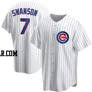 Dansby Swanson Youth Chicago Cubs White Replica Home Jersey