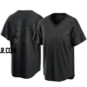 Dany Jimenez Men's Oakland Athletics Black Replica Pitch Fashion Jersey