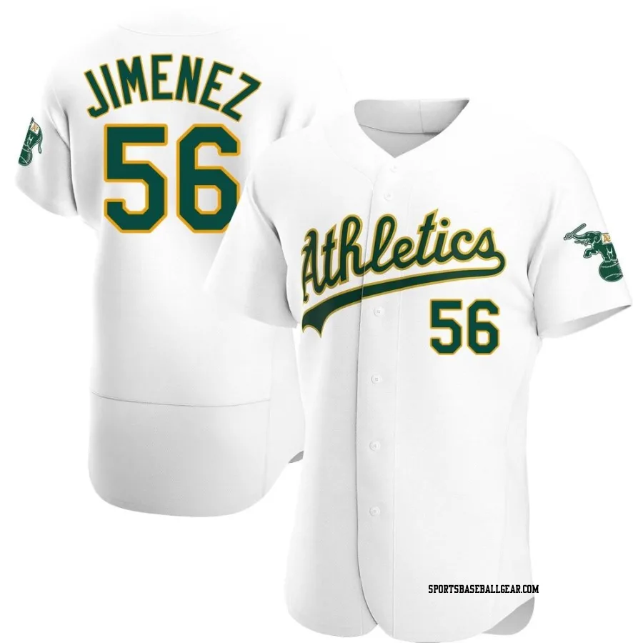 Dany Jimenez Men's Oakland Athletics White Authentic Home Jersey