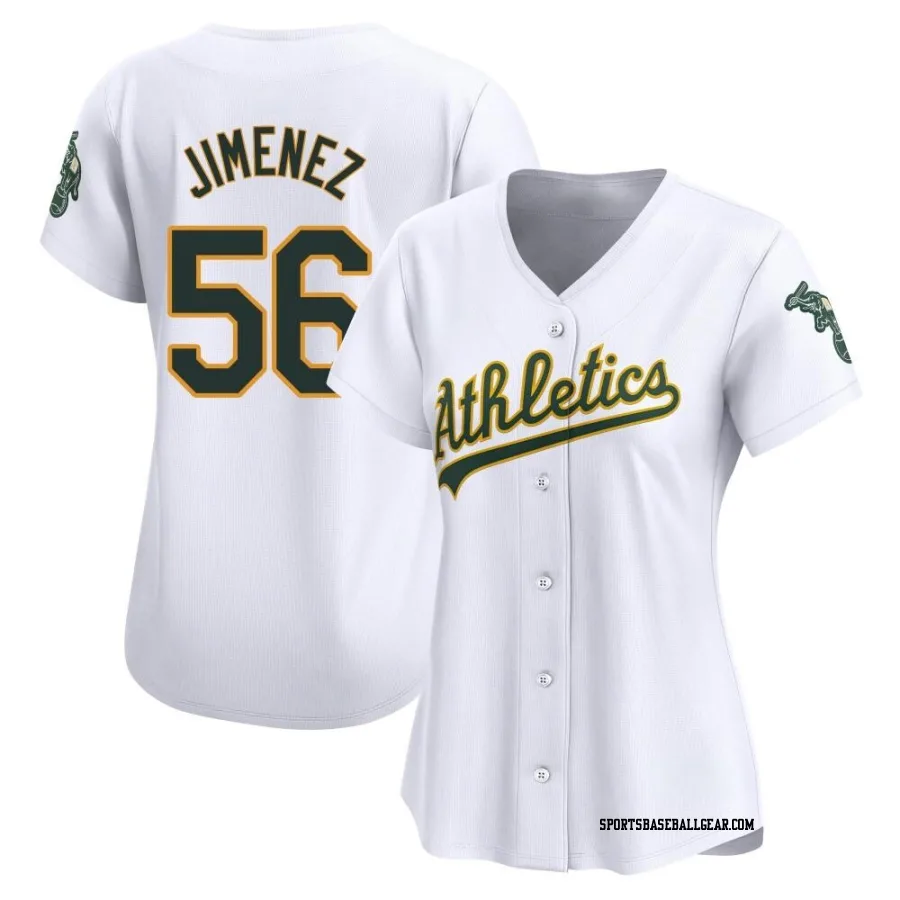 Dany Jimenez Women's Oakland Athletics White Limited Home Jersey