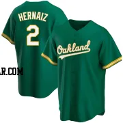 Darell Hernaiz Men's Oakland Athletics Green Replica Kelly Alternate Jersey