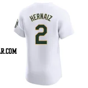 Darell Hernaiz Men's Oakland Athletics White Elite Home Jersey