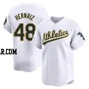 Darell Hernaiz Men's Oakland Athletics White Limited Home Jersey