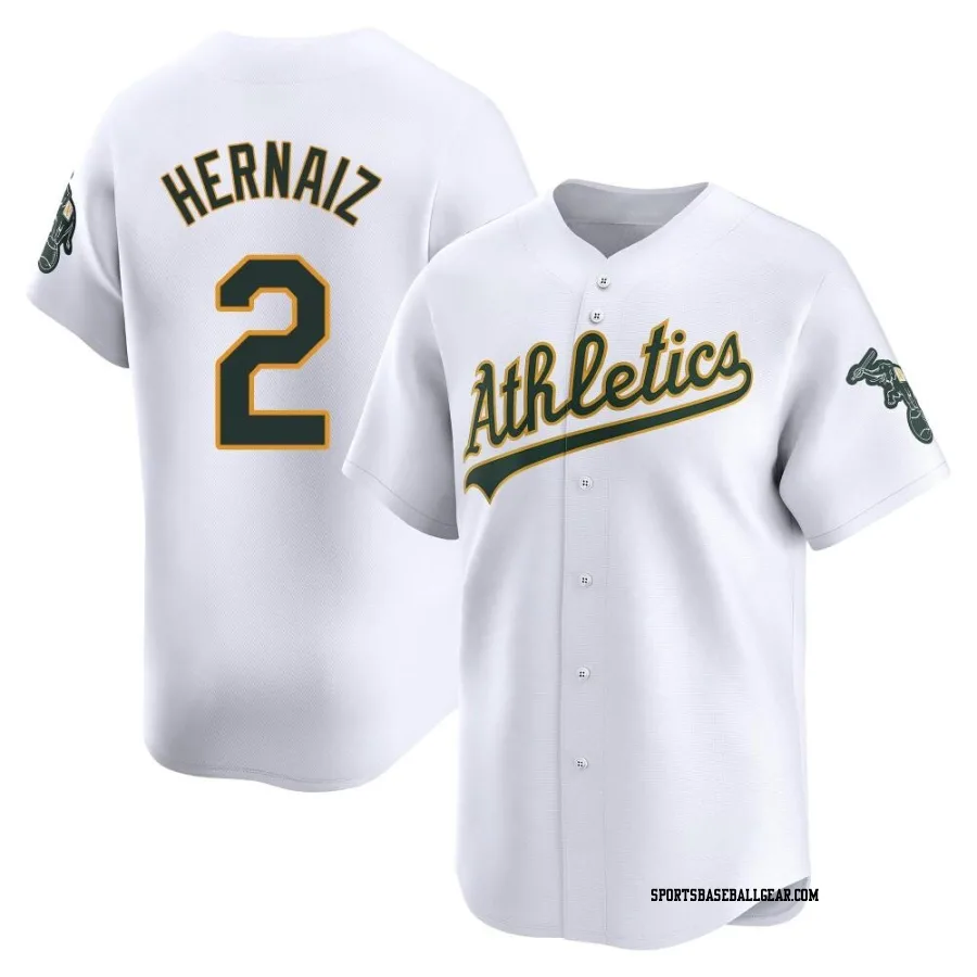 Darell Hernaiz Men's Oakland Athletics White Limited Home Jersey