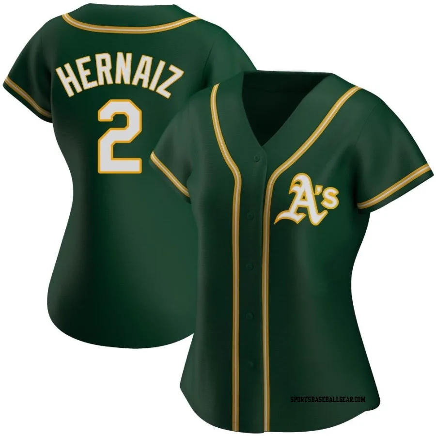 Darell Hernaiz Women's Oakland Athletics Green Replica Alternate Jersey