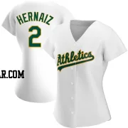 Darell Hernaiz Women's Oakland Athletics White Authentic Home Jersey