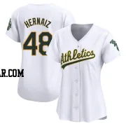 Darell Hernaiz Women's Oakland Athletics White Limited Home Jersey