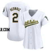 Darell Hernaiz Women's Oakland Athletics White Limited Home Jersey