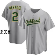 Darell Hernaiz Youth Oakland Athletics Gray Replica Road Jersey