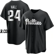 Darick Hall Men's Philadelphia Phillies Black/White Replica Jersey