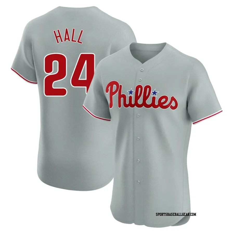 Darick Hall Men's Philadelphia Phillies Gray Elite Road Jersey