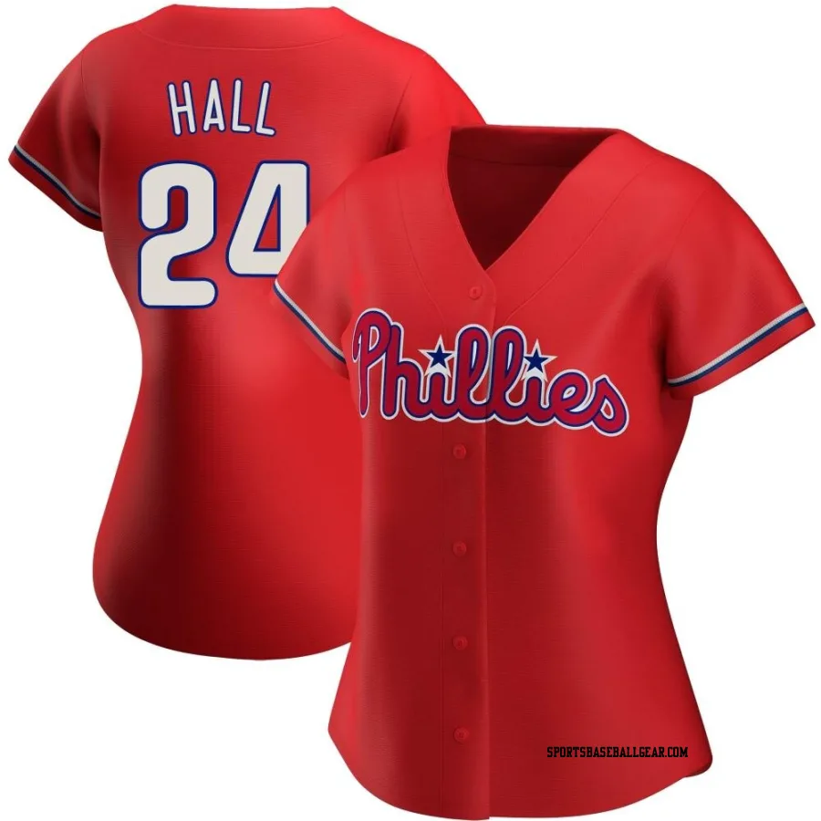 Darick Hall Women's Philadelphia Phillies Red Replica Alternate Jersey