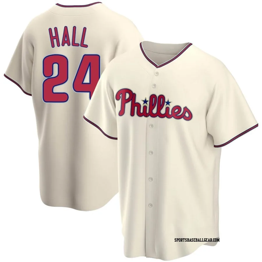 Darick Hall Youth Philadelphia Phillies Cream Replica Alternate Jersey