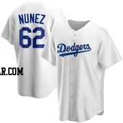 Darien Nunez Men's Los Angeles Dodgers White Replica Home Jersey