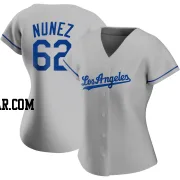 Darien Nunez Women's Los Angeles Dodgers Gray Authentic Road Jersey