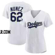 Darien Nunez Women's Los Angeles Dodgers White/Gold Authentic 2021 Gold Program Player Jersey