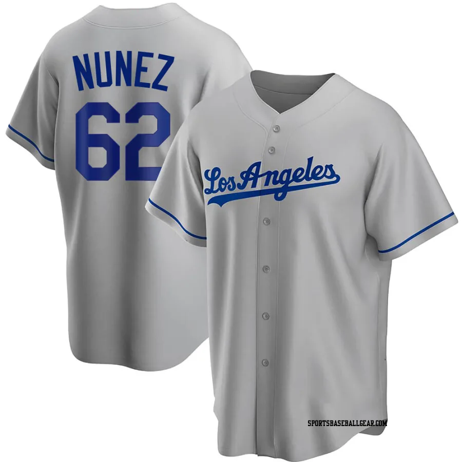 Darien Nunez Youth Los Angeles Dodgers Gray Replica Road Jersey