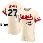 Darin Erstad Men's Los Angeles Angels Cream Authentic 2022 City Connect Jersey