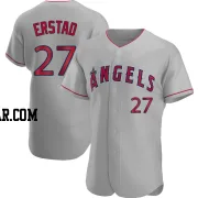 Darin Erstad Men's Los Angeles Angels Gray Authentic Road Jersey