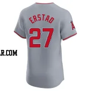 Darin Erstad Men's Los Angeles Angels Gray Elite Road Jersey