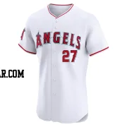 Darin Erstad Men's Los Angeles Angels White Elite Home Jersey