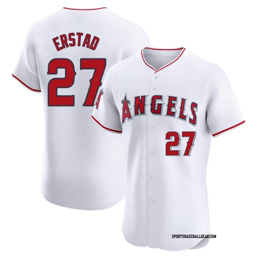 Darin Erstad Men's Los Angeles Angels White Elite Home Jersey