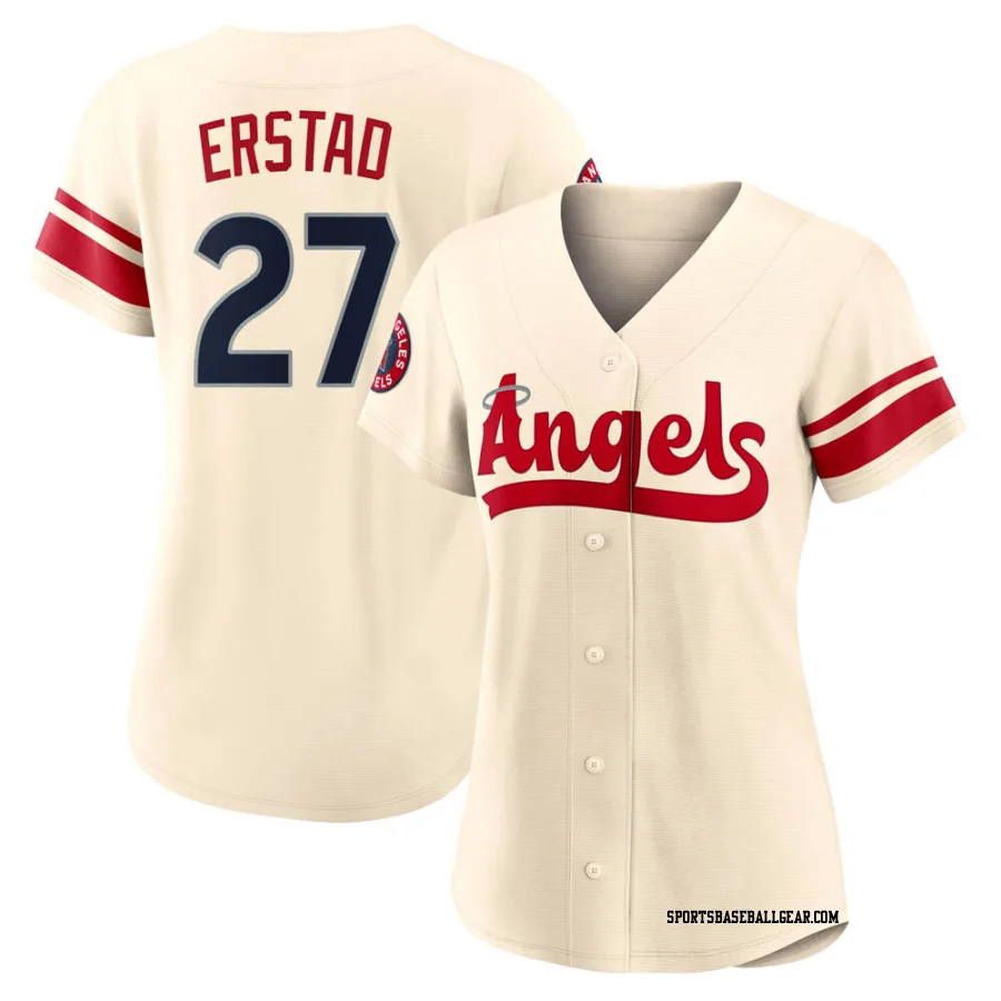 Darin Erstad Women's Los Angeles Angels Cream Replica 2022 City Connect Jersey