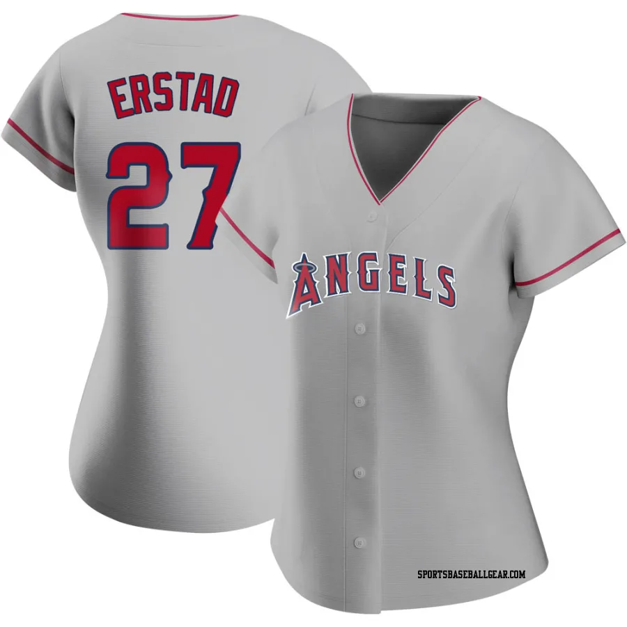 Darin Erstad Women's Los Angeles Angels Replica Silver Road Jersey