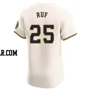 Darin Ruf Men's Milwaukee Brewers Cream Elite Home Jersey