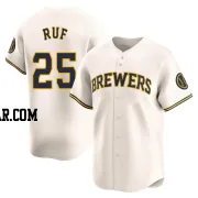 Darin Ruf Men's Milwaukee Brewers Cream Limited Home Jersey