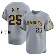 Darin Ruf Men's Milwaukee Brewers Gray Limited Away Jersey