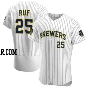 Darin Ruf Men's Milwaukee Brewers White Authentic Alternate Jersey