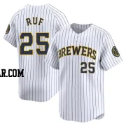 Darin Ruf Men's Milwaukee Brewers White Limited Alternate Jersey