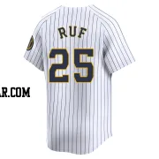 Darin Ruf Men's Milwaukee Brewers White Limited Alternate Jersey