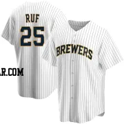 Darin Ruf Men's Milwaukee Brewers White Replica Home Jersey