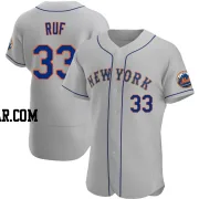 Darin Ruf Men's New York Mets Gray Authentic Road Jersey