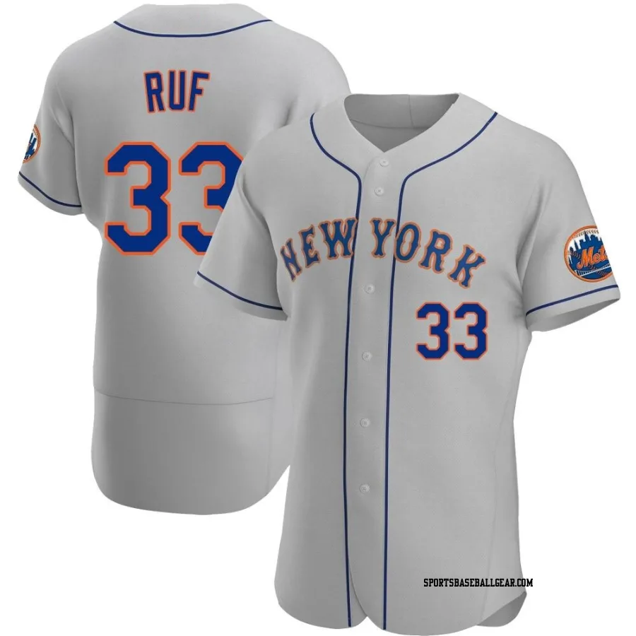 Darin Ruf Men's New York Mets Gray Authentic Road Jersey