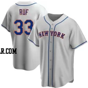 Darin Ruf Men's New York Mets Gray Replica Road Jersey