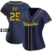 Darin Ruf Women's Milwaukee Brewers Navy Authentic Alternate Jersey