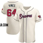 Darius Vines Men's Atlanta Braves Cream Authentic Alternate Jersey